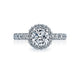 Tacori 18k White Gold Blooming Beauties White Gold Round Diamond Engagement Ring Setting (0.63 CTW)