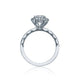 Tacori 18k White Gold Blooming Beauties White Gold Round Diamond Engagement Ring Setting (0.63 CTW)