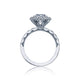 Tacori 18k White Gold Blooming Beauties Round Diamond Engagement Ring Setting (0.85 CTW)