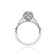 Tacori 18k White Gold Dantela Round Diamond Engagement Ring Setting (0.25 CTW)