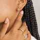 Two Tone & Diamond Heart Eternity Ring