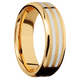 14K Yellow Gold + Sand , Polish Finish