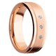 14K Rose Gold with Satin , Polish Finish