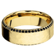 14K Yellow Gold with Hammer , Polish Finish