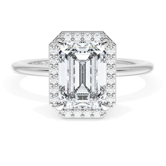 Emerald Bloom Engagement Ring