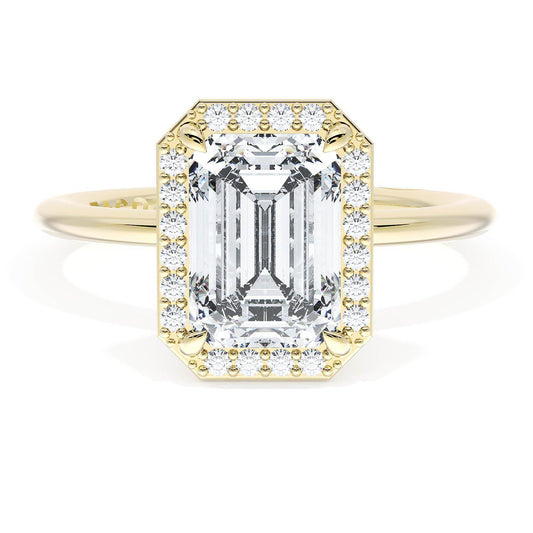 Emerald Bloom Engagement Ring