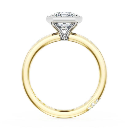 Emerald Bloom Two-Tone Engagement Ring