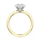 Emerald Bloom Two-Tone Engagement Ring