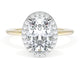 Oval Bloom Two-Tone Engagement Ring