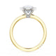Oval Bloom Two-Tone Engagement Ring