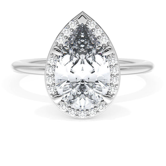 Pear Bloom Engagement Ring