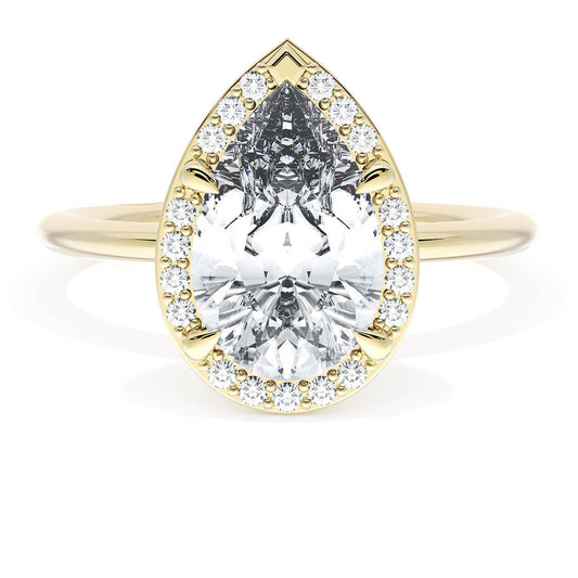Pear Bloom Engagement Ring