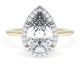 Pear Bloom Two-Tone Engagement Ring