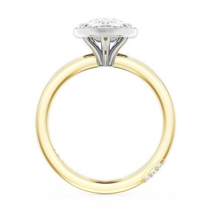Pear Bloom Two-Tone Engagement Ring