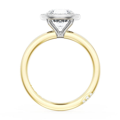 Round Bloom Two-Tone Engagement Ring