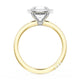 Round Bloom Two-Tone Engagement Ring
