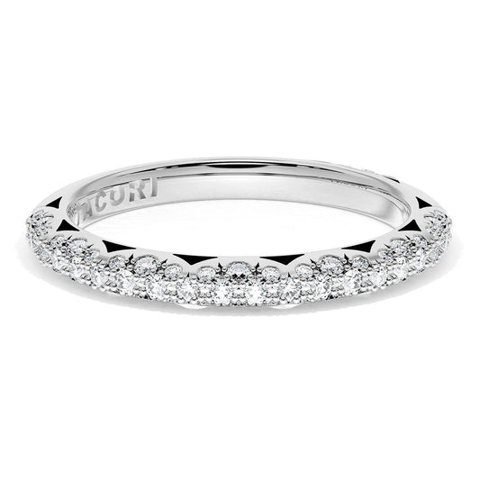 Pavé Diamond Wedding Band, 2.4mm