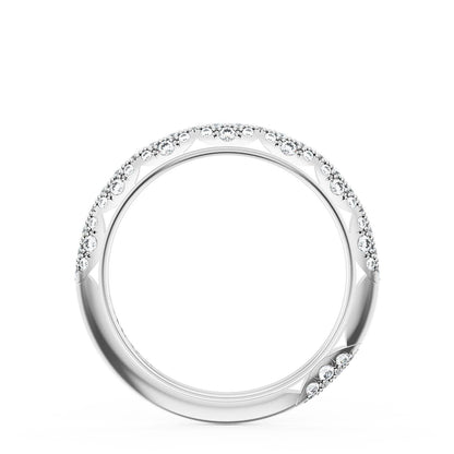 Pavé Diamond Wedding Band, 2.4mm