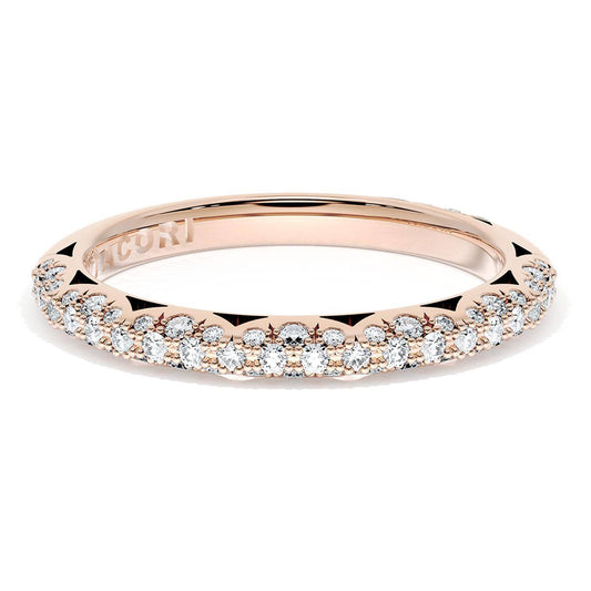 Pavé Diamond Wedding Band, 2.4mm