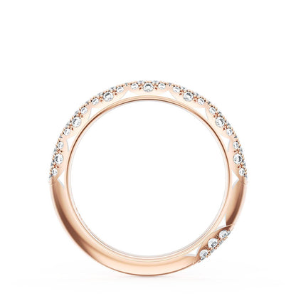Pavé Diamond Wedding Band, 2.4mm