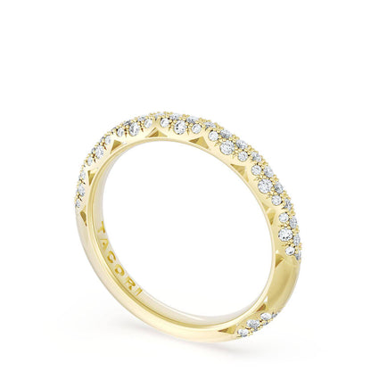 Pavé Diamond Wedding Band, 2.4mm