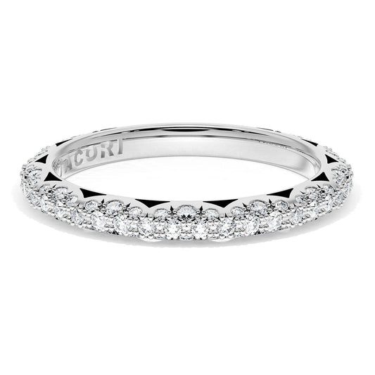 Pavé Diamond Wedding Band, 2.4mm