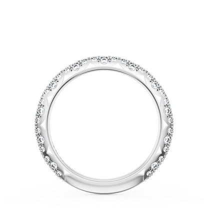 Pavé Diamond Wedding Band, 2.4mm