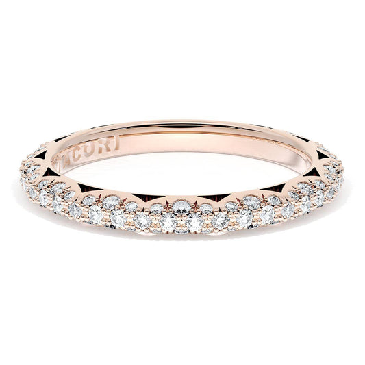 Pavé Diamond Wedding Band, 2.4mm