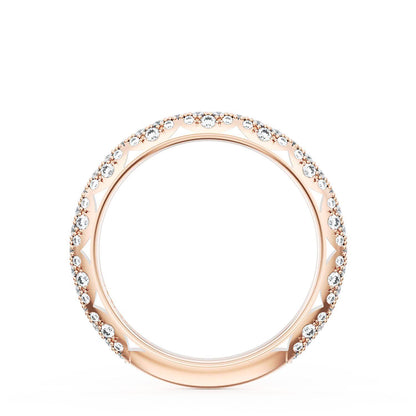 Pavé Diamond Wedding Band, 2.4mm