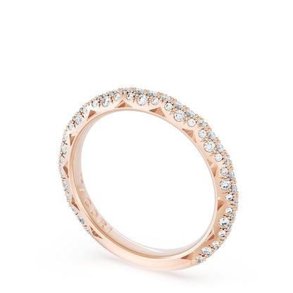 Pavé Diamond Wedding Band, 2.4mm