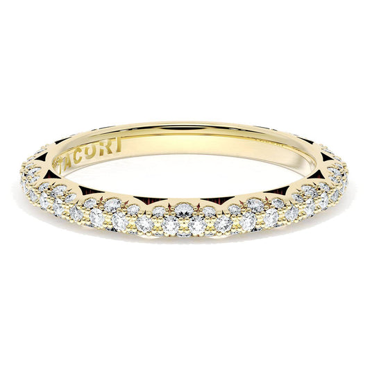Pavé Diamond Wedding Band, 2.4mm