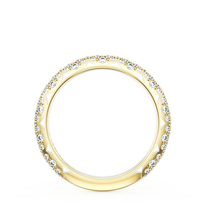 Pavé Diamond Wedding Band, 2.4mm
