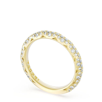 Pavé Diamond Wedding Band, 2.4mm