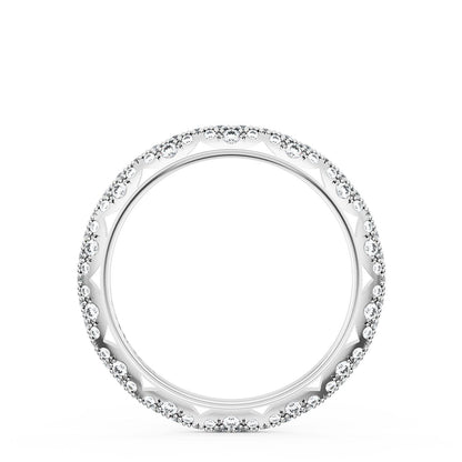 Pavé Diamond Wedding Band, 2.4mm
