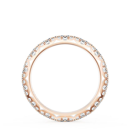 Pavé Diamond Wedding Band, 2.4mm