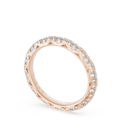 Pavé Diamond Wedding Band, 2.4mm
