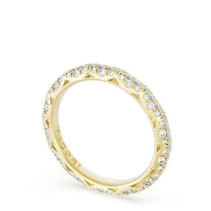 Pavé Diamond Wedding Band, 2.4mm