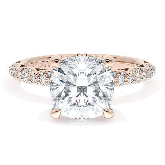 Cushion Bloom Engagement Ring