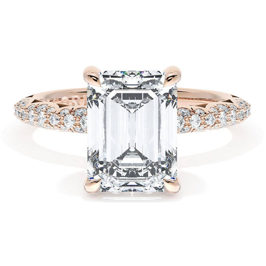 Emerald Bloom Engagement Ring