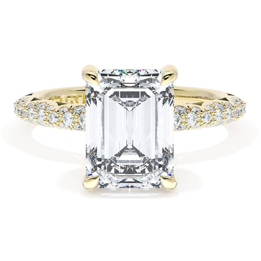 Emerald Bloom Engagement Ring