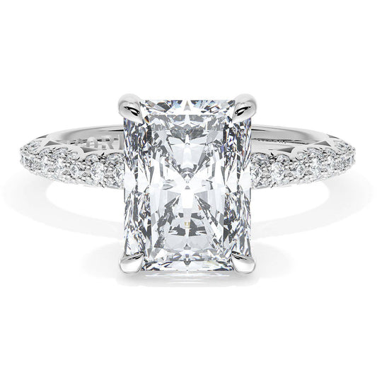 Radiant Bloom Engagement Ring