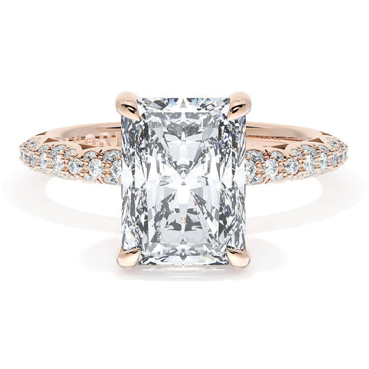 Radiant Bloom Engagement Ring
