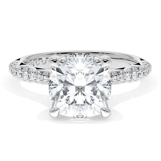 Cushion Bloom Engagement Ring