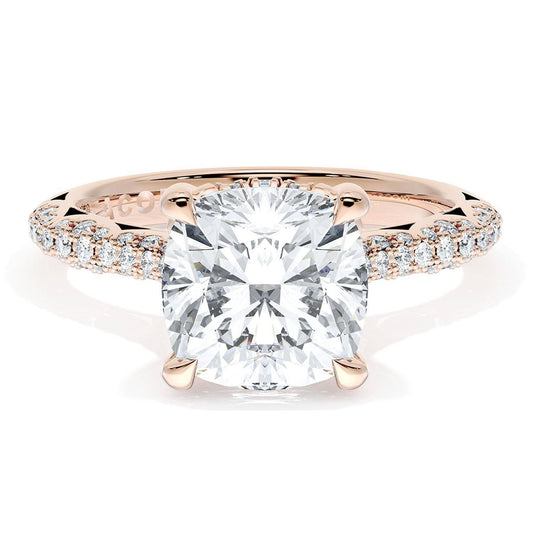 Cushion Bloom Engagement Ring