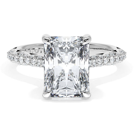 Radiant Bloom Engagement Ring