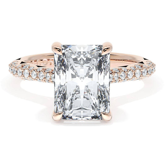 Radiant Bloom Engagement Ring