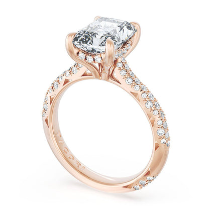 Radiant Bloom Engagement Ring