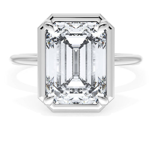 Emerald Solitaire Engagement Ring