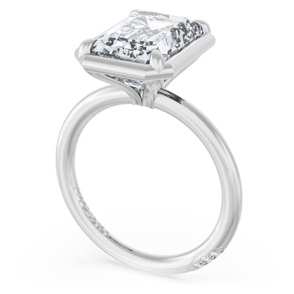 Emerald Solitaire Engagement Ring