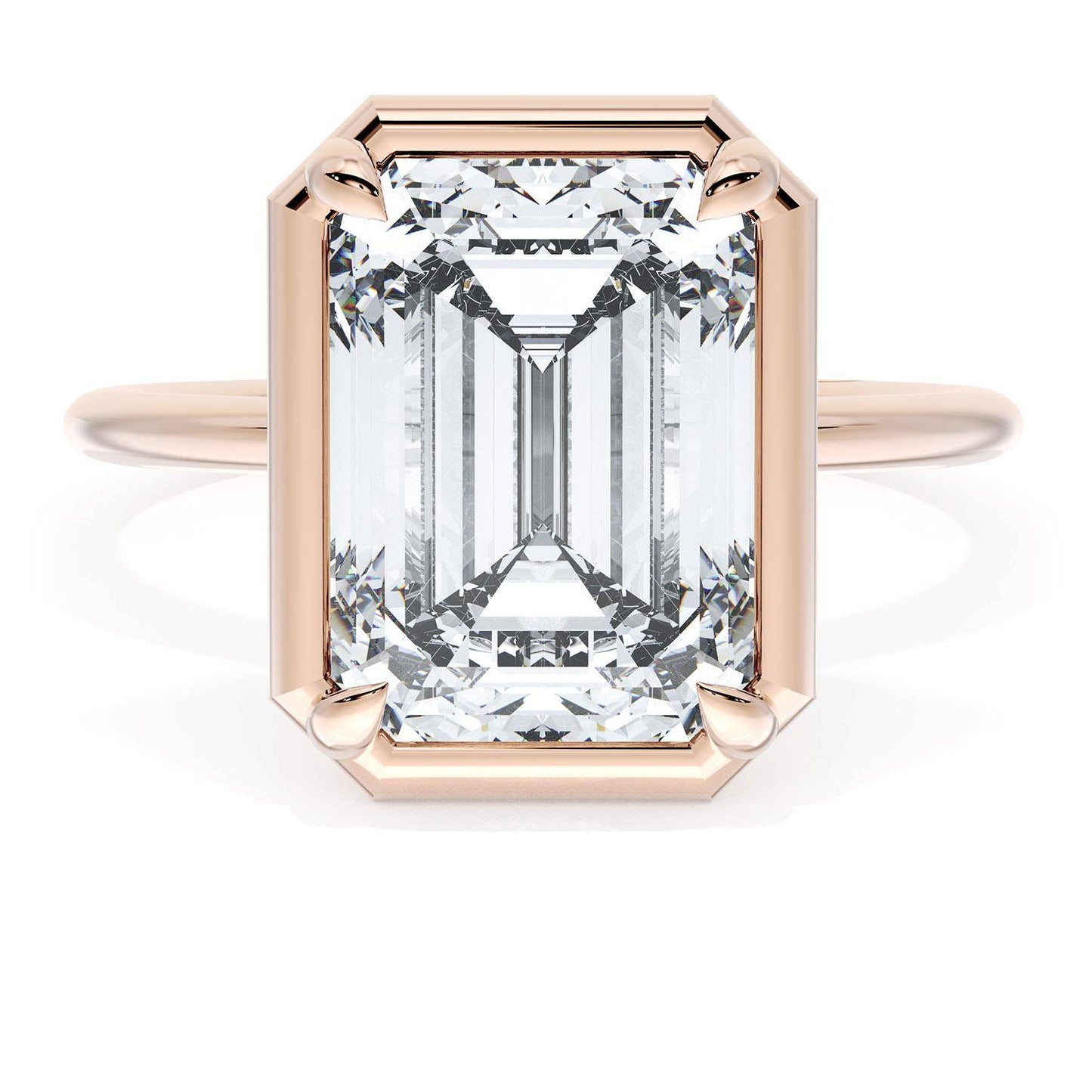 Emerald Solitaire Engagement Ring